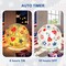 4th of July Decorations - 4 inchs Patriotic Star Globe Night Light with Timer, Independence Day Star Crackle Glass Balls